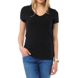Tommy Hilfiger dámské černé tričko Leela - M (078TOMM)